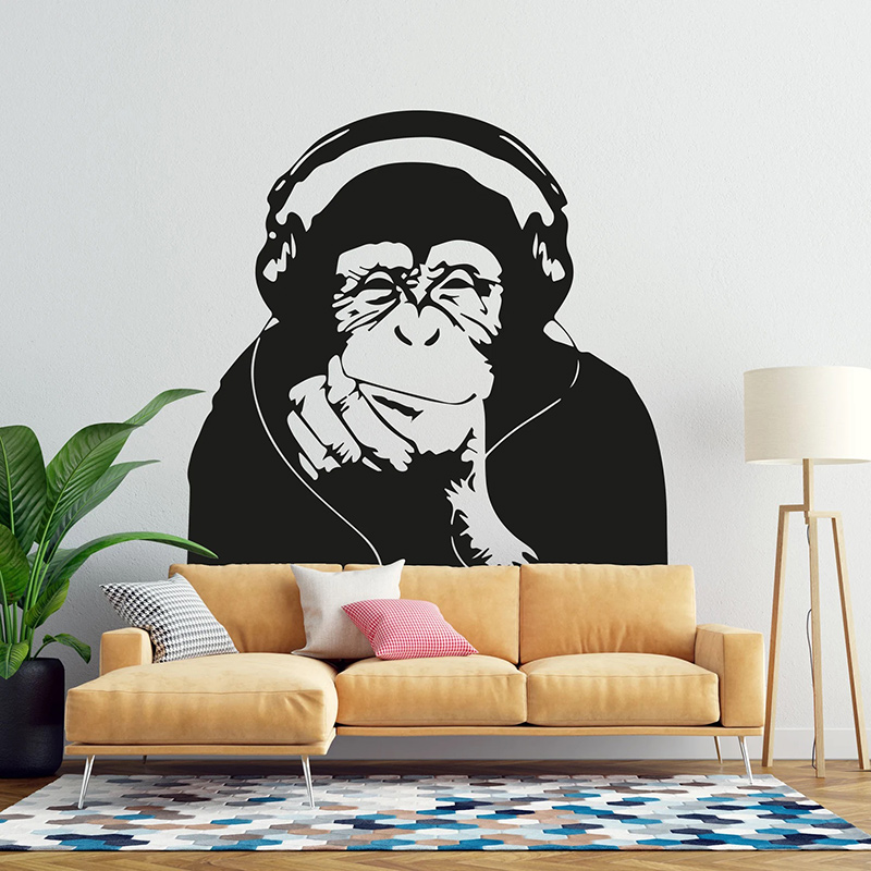 Home Cinema Room - Виниловая наклейка на стену Бэнкси Thinking