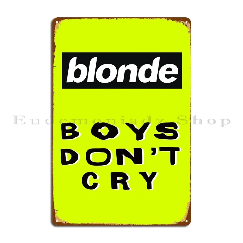 Home Cinema Wall Design - Металлическая табличка «Boys Don't Cry», настенная