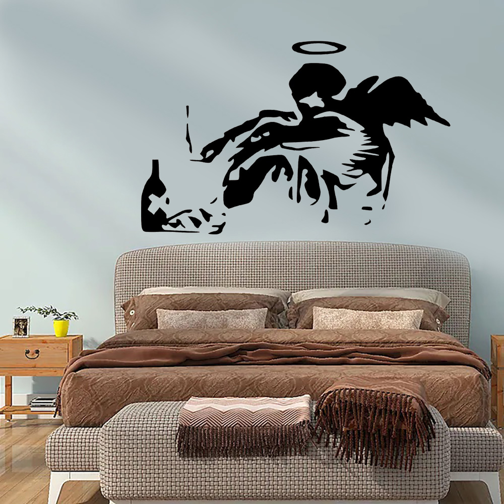 Home Cinema Room - Граффити Бэнкси с опавшим ангелом, настенные