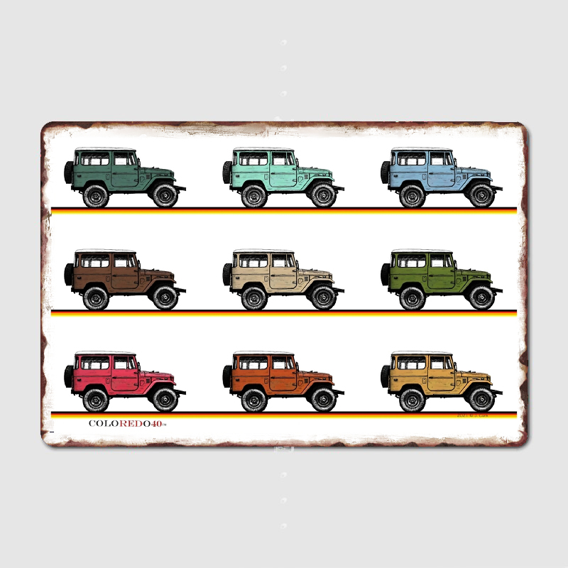 Home Cinema Wall Design - Металлическая вывеска Land Cruiser Fj40 в