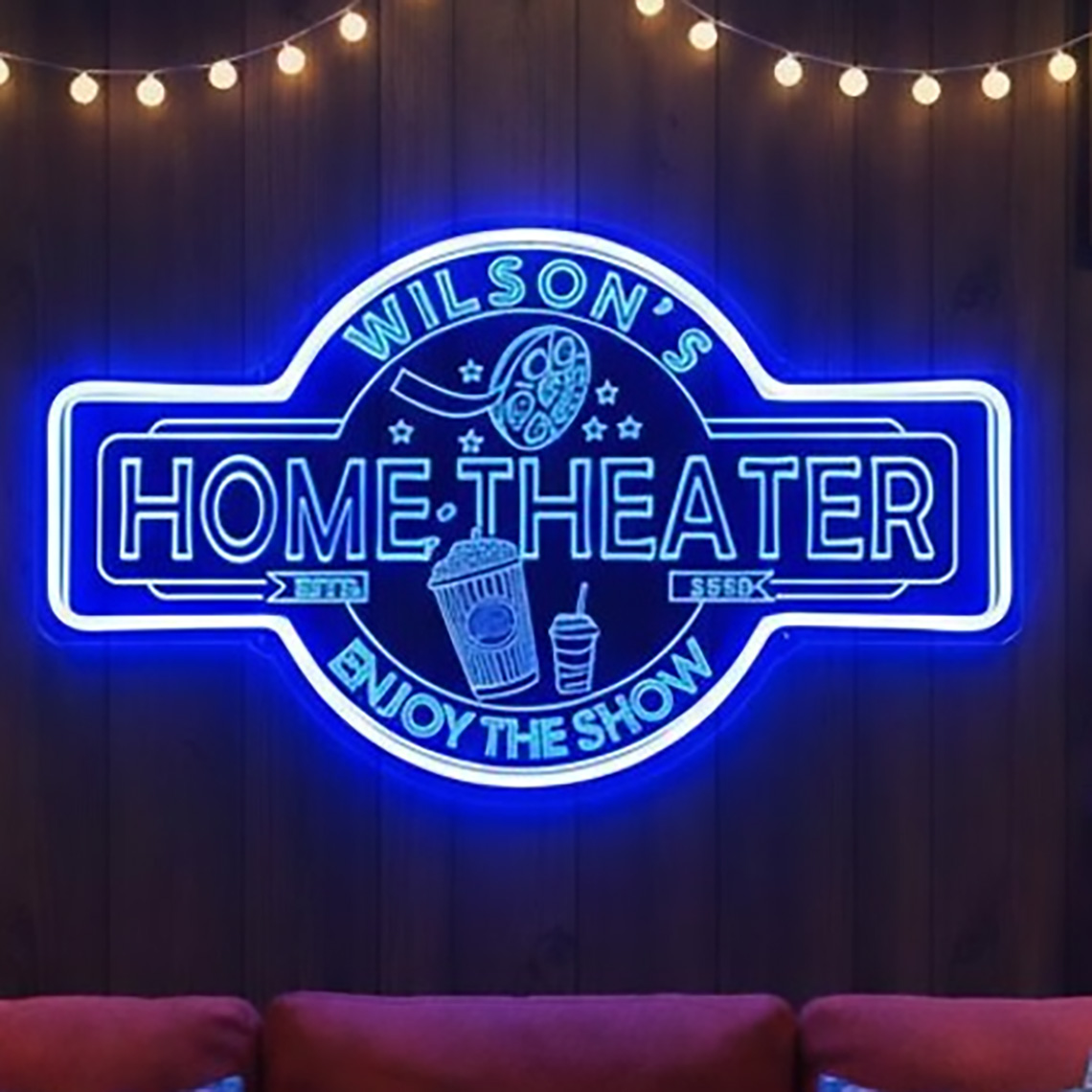 Неоновая вывеска для домашнего – обзор и цена Home Cinema Room