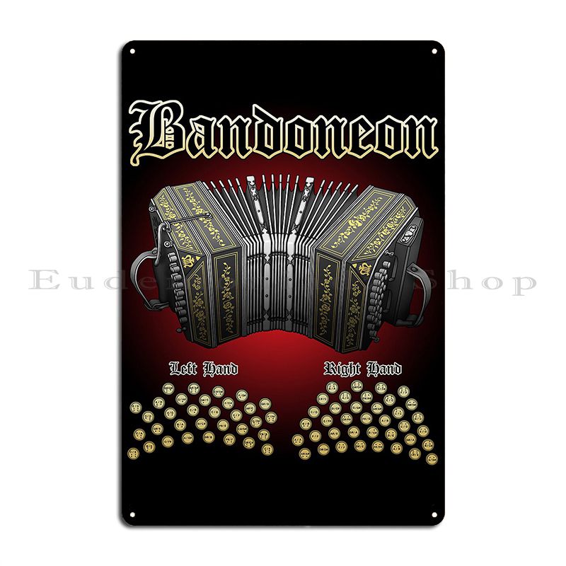 Bandoneon металлическая таблич – обзор и цена Home Cinema Wall Design